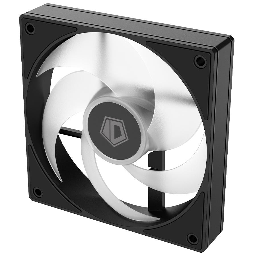 A large main feature product image of EX-DEMO ID-COOLING AS Series 120mm ARGB PWM Fan 3-Pack (Black)