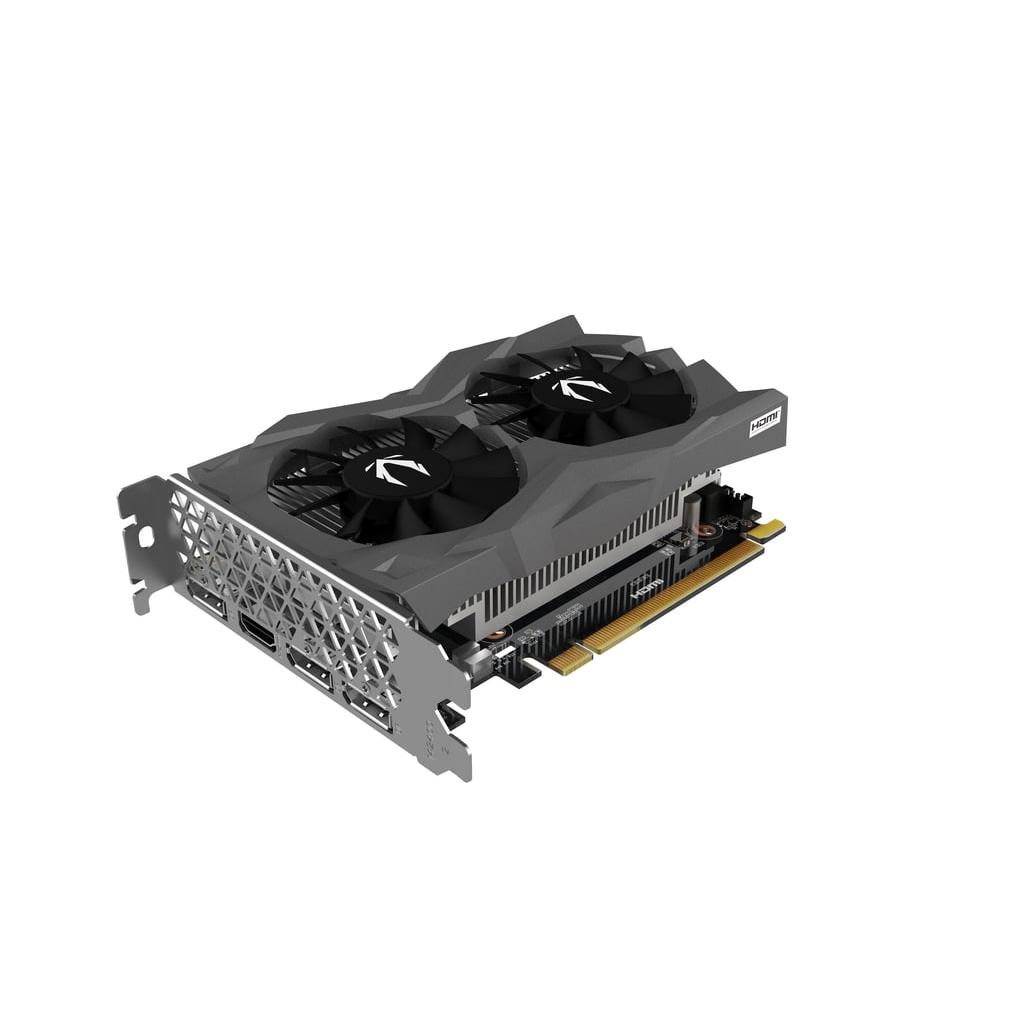 A large main feature product image of ZOTAC Gaming GeForce RTX 3050 Twin Edge OC 6GB GDDR6