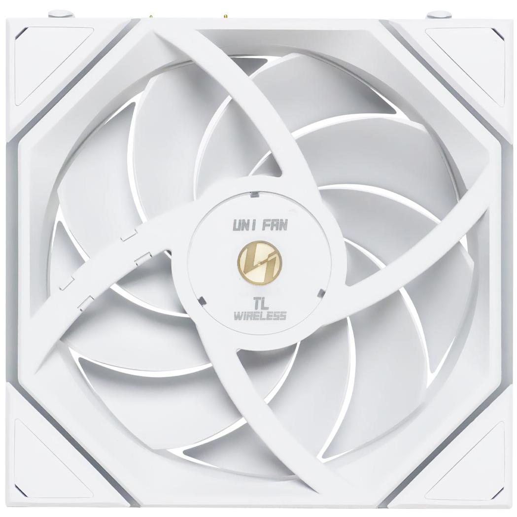 A large main feature product image of EX-DEMO Lian LI UNI FAN TL120 Wireless - 120mm Modular LCP Fan (White)