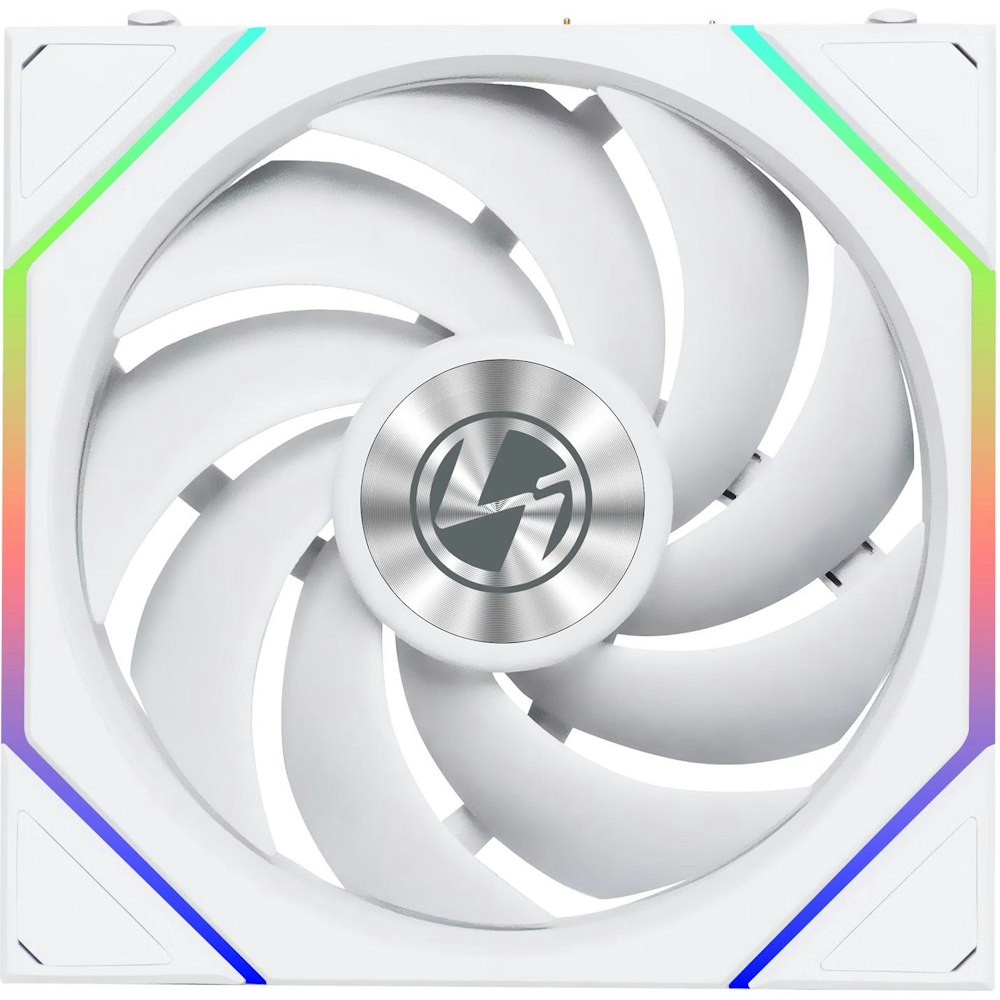 A large main feature product image of EX-DEMO Lian LI UNI FAN TL120 Wireless - 120mm Modular LCP Fan (White)