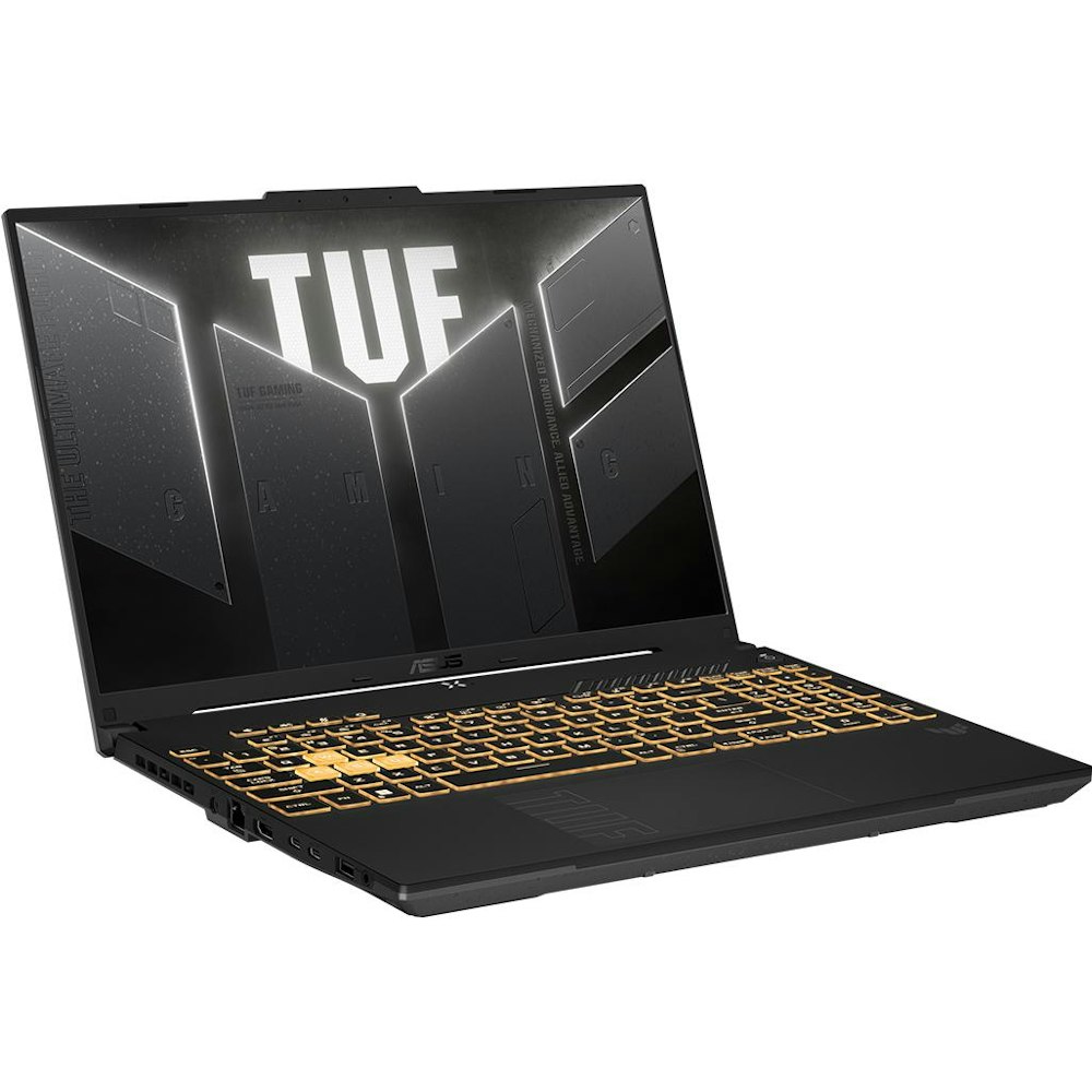 A large main feature product image of EX-DEMO ASUS TUF Gaming F16 (FX607) - 16" 144Hz, i7-13620H, RTX 4050, 16GB/512GB - Win 11 Notebook