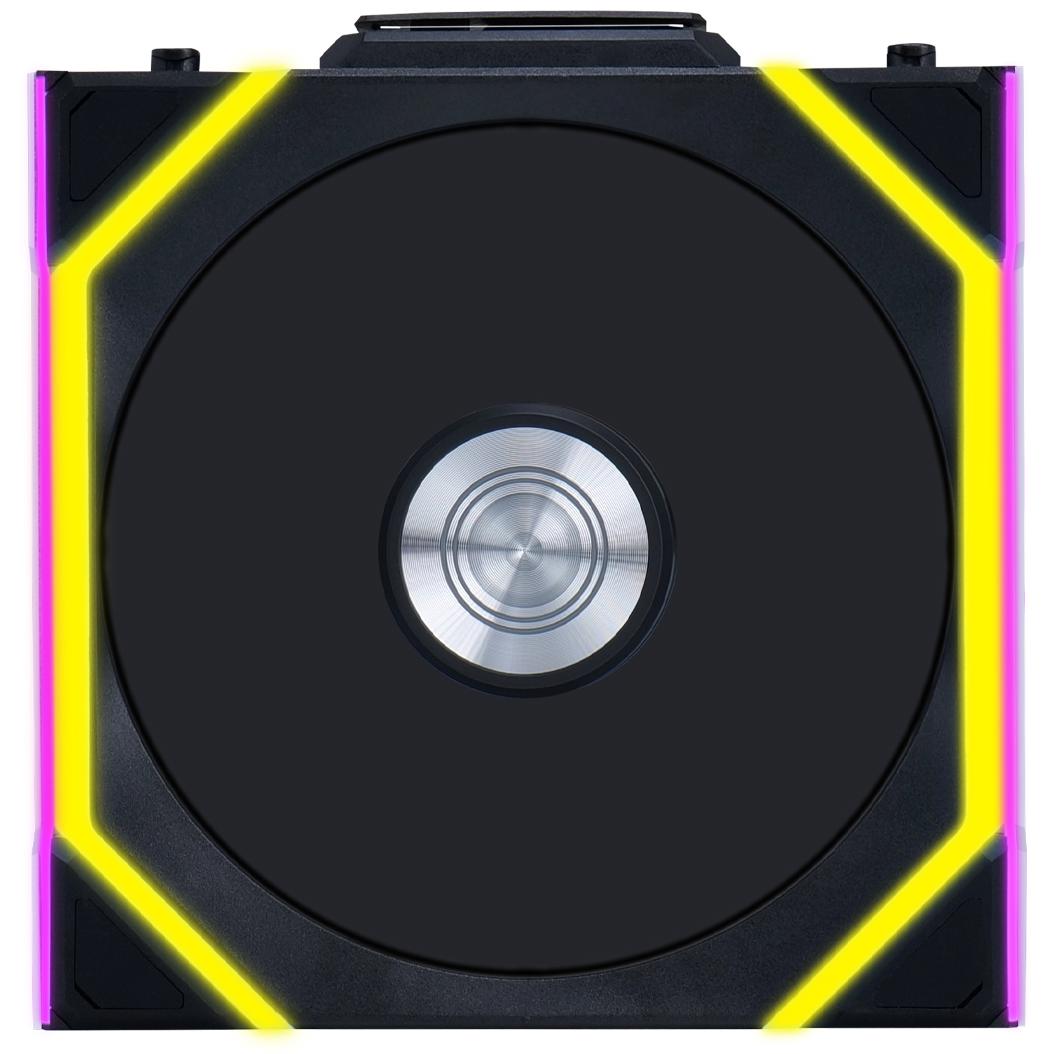 A large main feature product image of EX-DEMO Lian Li UNI FAN SL120 Wireless - 120mm Modular Fan (Black)