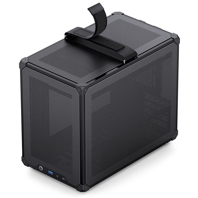 A large main feature product image of EX-DEMO Jonsbo C6 Max SFF 20L mATX Case (Black)