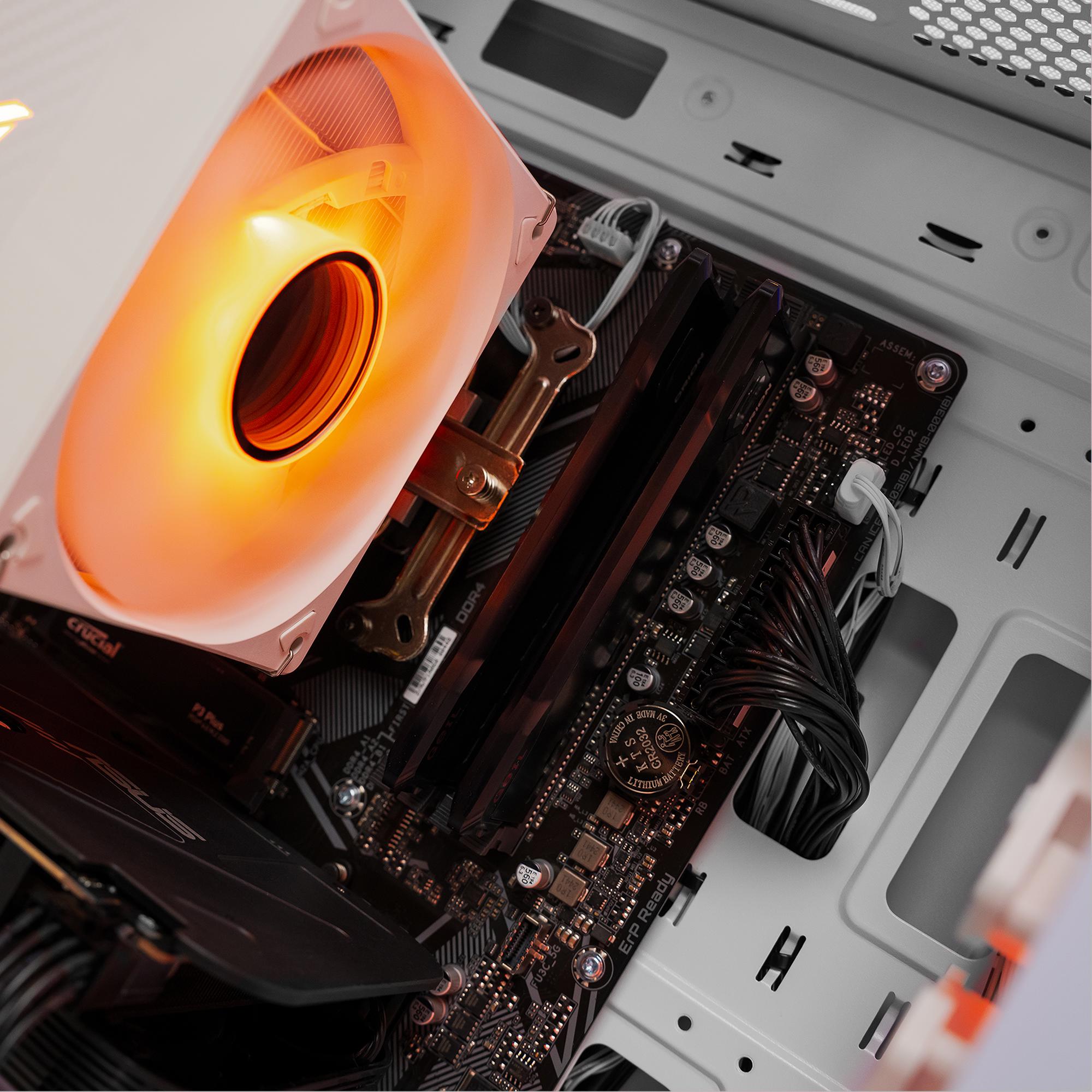 A large main feature product image of EX-DEMO PLE Dawn RX 6600 Prebuilt Ready To Go Gaming PC
