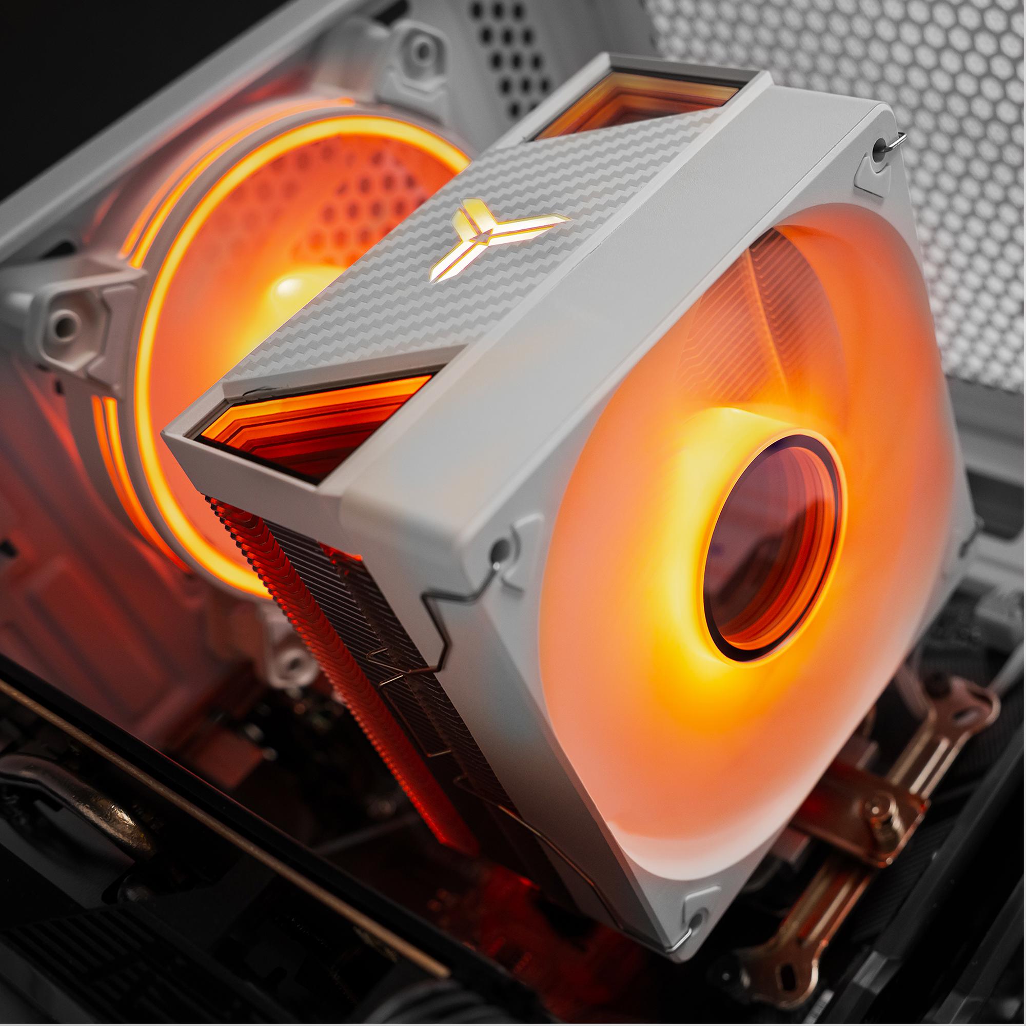A large main feature product image of EX-DEMO PLE Dawn RX 6600 Prebuilt Ready To Go Gaming PC