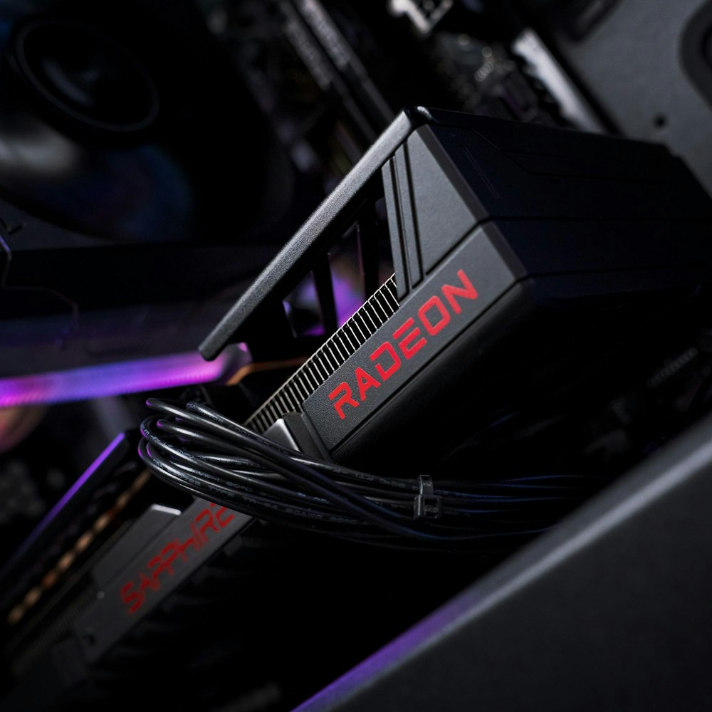 A large main feature product image of EX-DEMO PLE Stealth RX 9060 XT Prebuilt Ready To Go Gaming PC