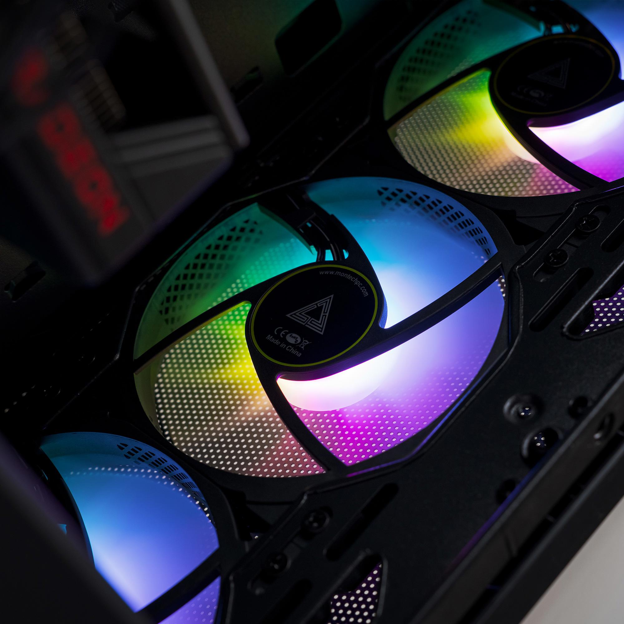 A large main feature product image of EX-DEMO PLE Stealth RX 9060 XT Prebuilt Ready To Go Gaming PC