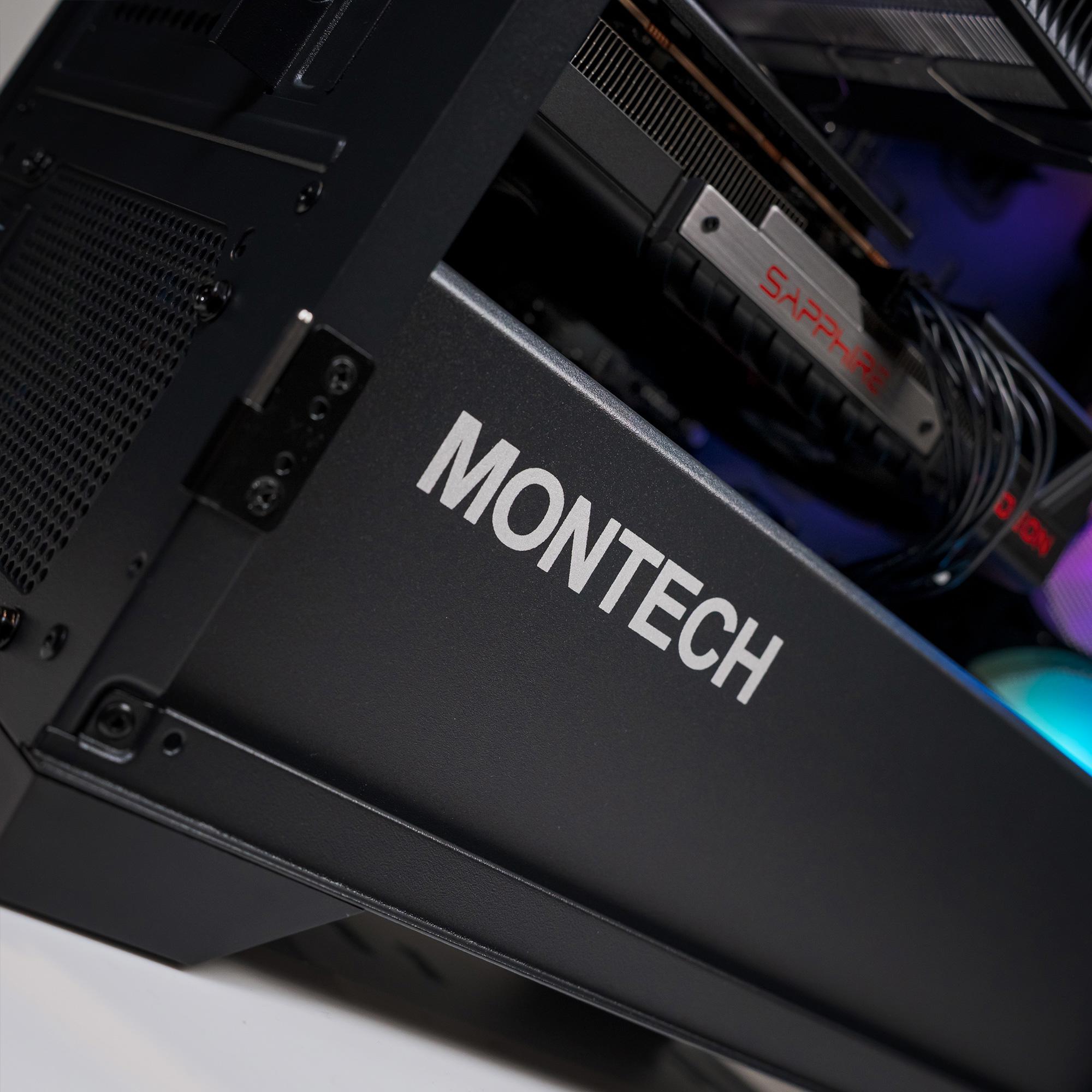 A large main feature product image of EX-DEMO PLE Stealth RX 9060 XT Prebuilt Ready To Go Gaming PC