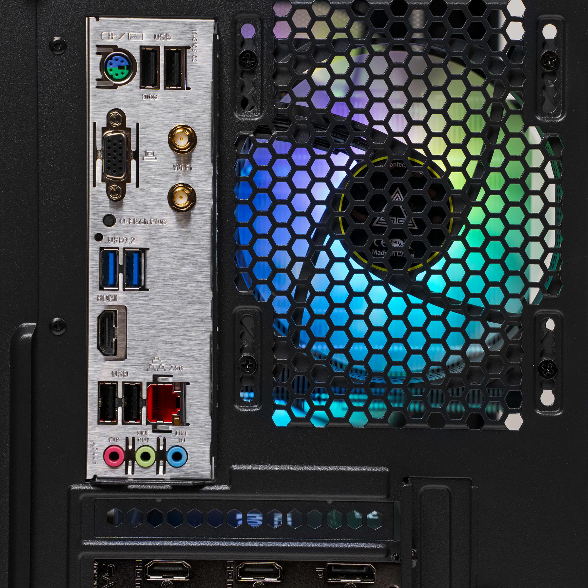 A large main feature product image of EX-DEMO PLE Stealth RX 9060 XT Prebuilt Ready To Go Gaming PC