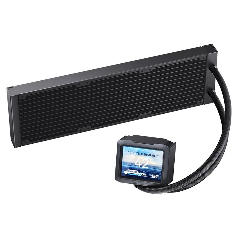 A large main feature product image of Jonsbo TF3-360SCBN 360mm AIO Liquid CPU Cooler w/o Fans (Black)