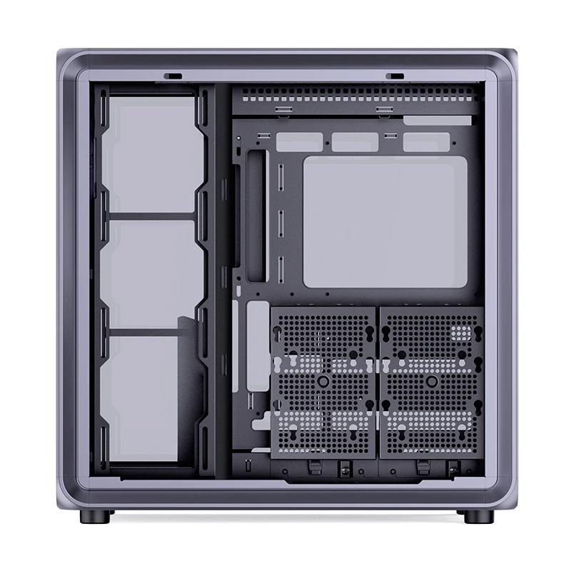 A large main feature product image of EX-DEMO Jonsplus BO400CG Curved Glass Mid Tower Dual-Chamber Aluminium Frame Case (Grey)