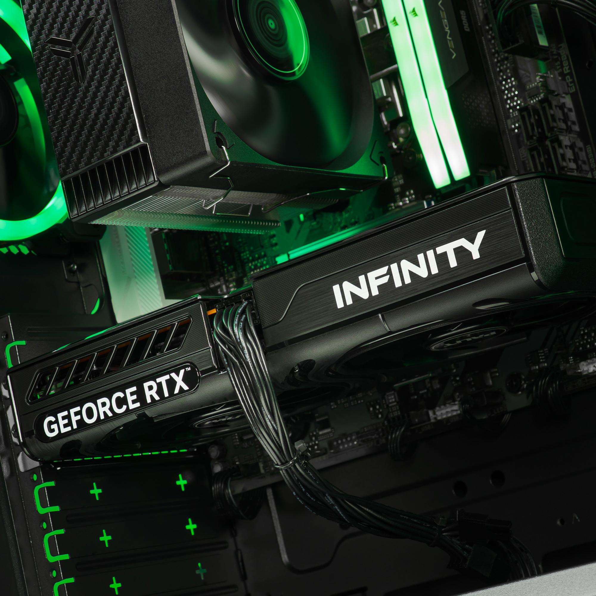 A large main feature product image of PLE Scout RTX 5060 Prebuilt Ready To Go Gaming PC