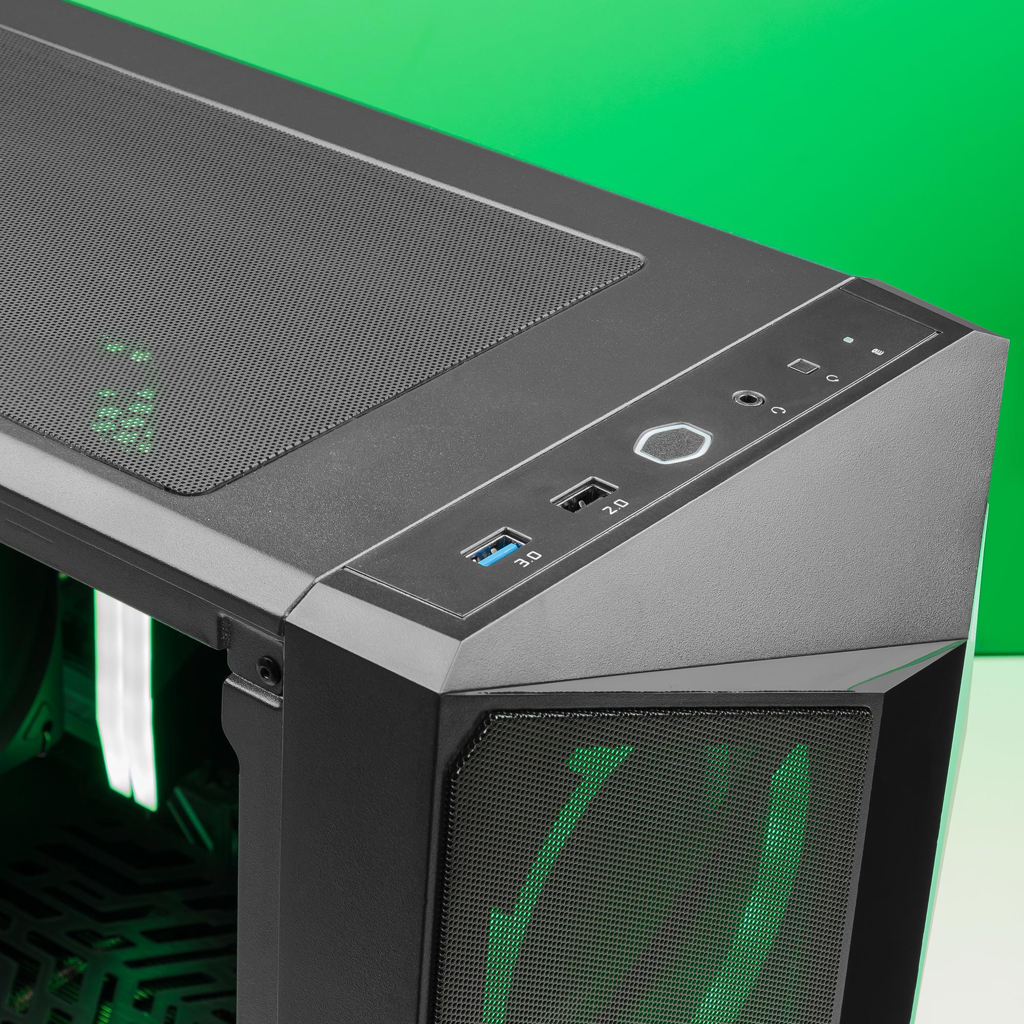 A large main feature product image of PLE Scout RTX 5060 Prebuilt Ready To Go Gaming PC