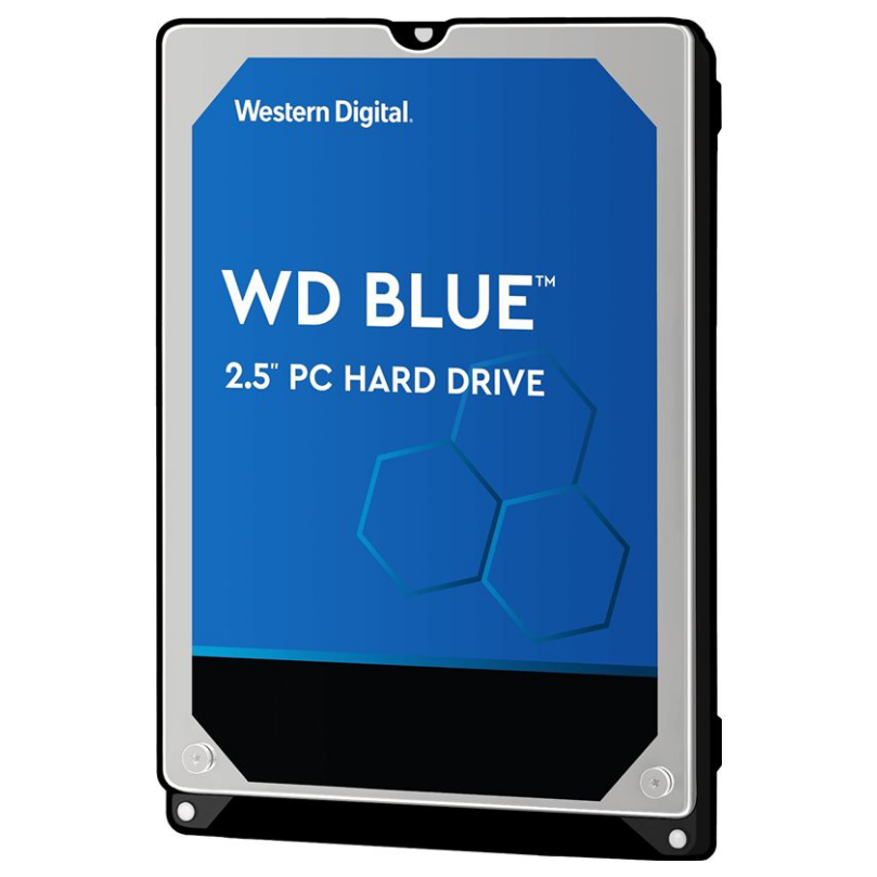 A large main feature product image of EX-DEMO WD Blue 2.5" Notebook HDD - 2TB 128MB