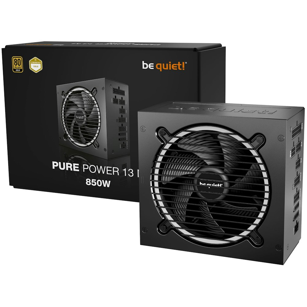 A large main feature product image of EX-DEMO be quiet! PURE POWER 13 M 850W Gold PCIe 5.1 ATX 3.1 Modular PSU