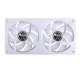 A small tile product image of Jonsbo ZB-240 ARGB 120x240mm PWM Reverse Blade Dual Fan Module (White)