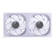 A small tile product image of Jonsbo ZB-240 ARGB 120x240mm PWM Reverse Blade Dual Fan Module (White)