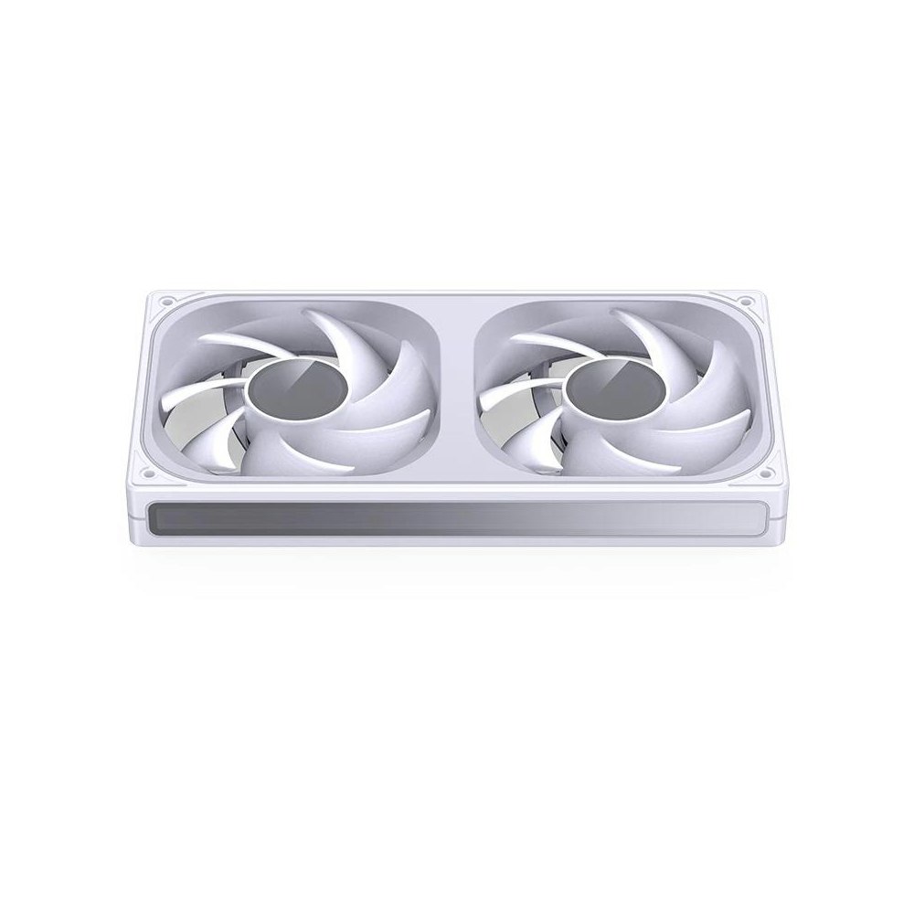 A large main feature product image of Jonsbo ZB-240 ARGB 120x240mm PWM Reverse Blade Dual Fan Module (White)