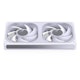 A small tile product image of Jonsbo ZB-240 ARGB 120x240mm PWM Reverse Blade Dual Fan Module (White)