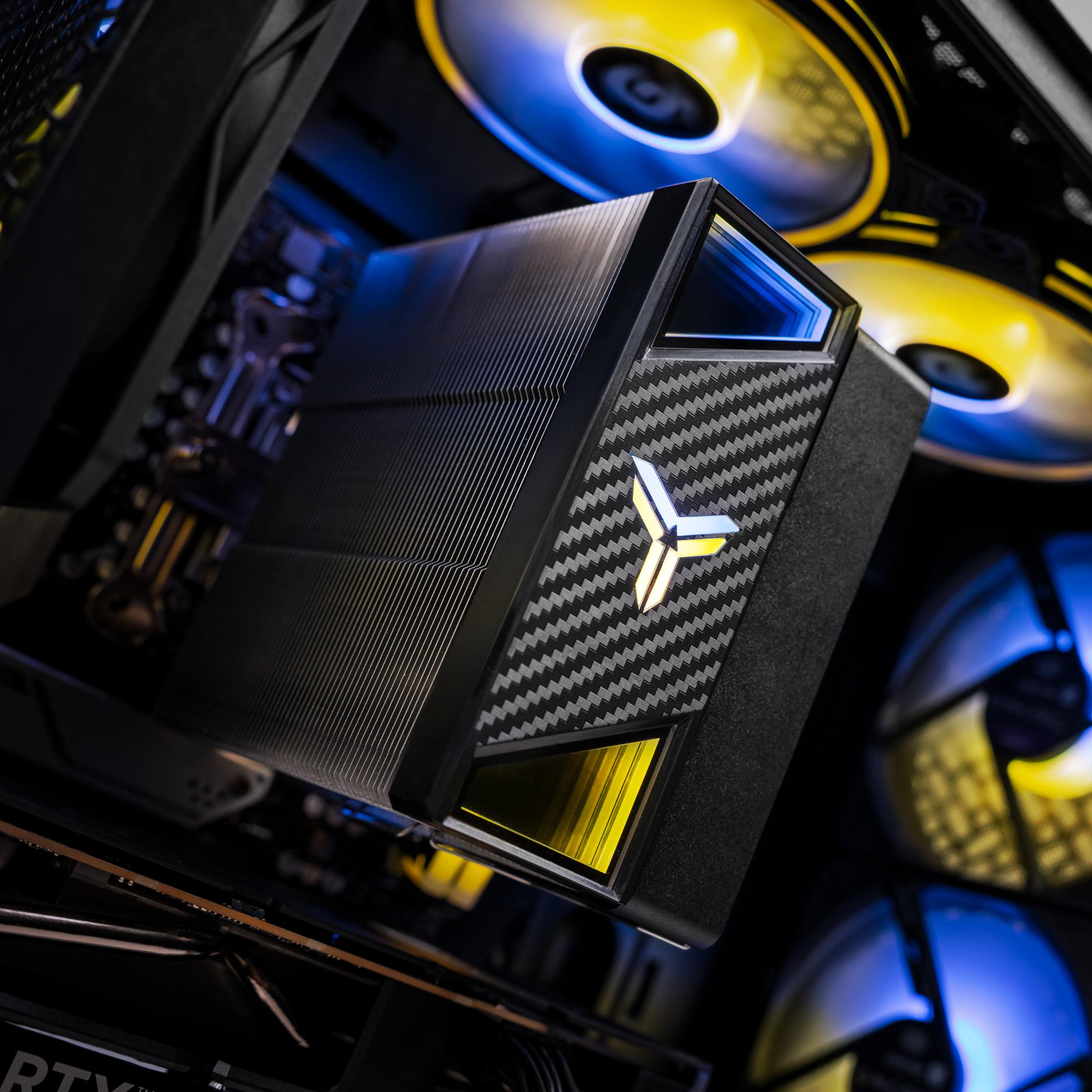 A large main feature product image of EX-DEMO PLE Tidal RTX 5060 Prebuilt Ready To Go Gaming PC