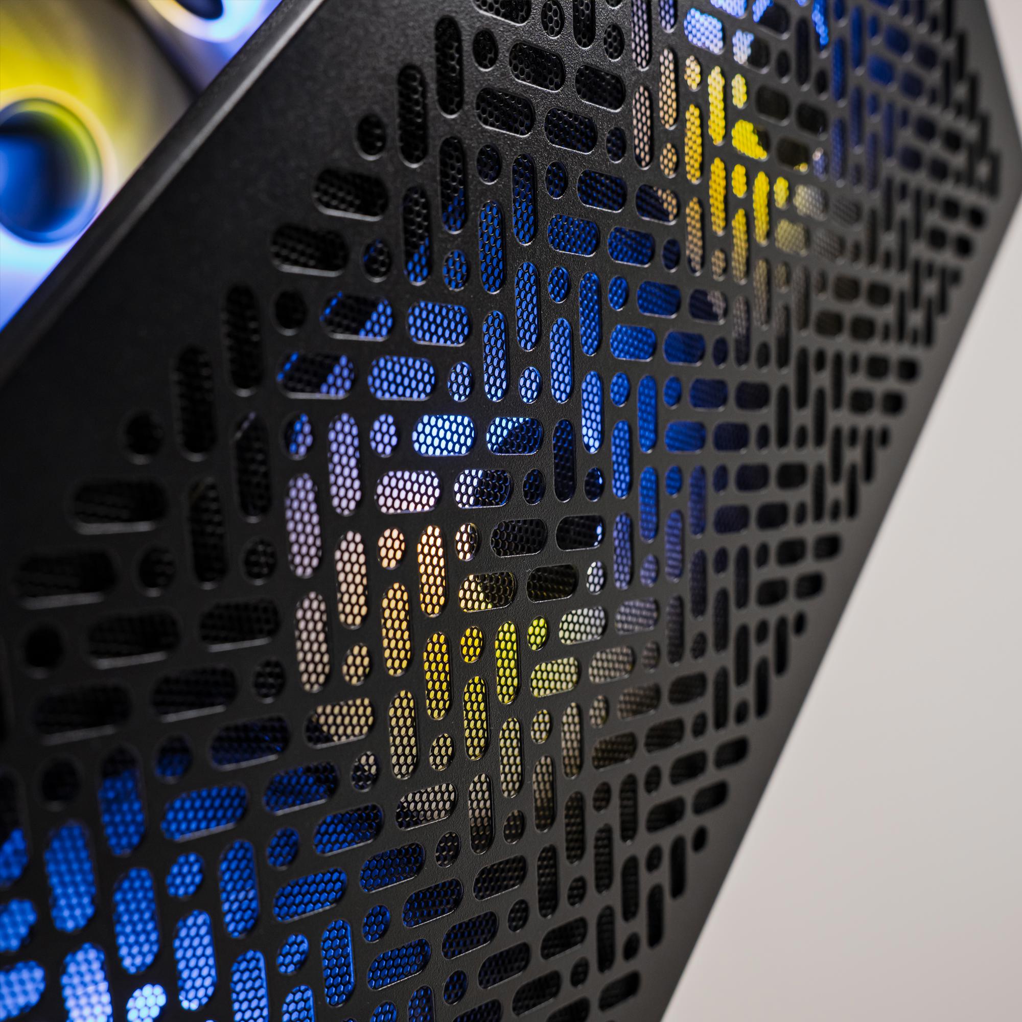 A large main feature product image of EX-DEMO PLE Tidal RTX 5060 Prebuilt Ready To Go Gaming PC