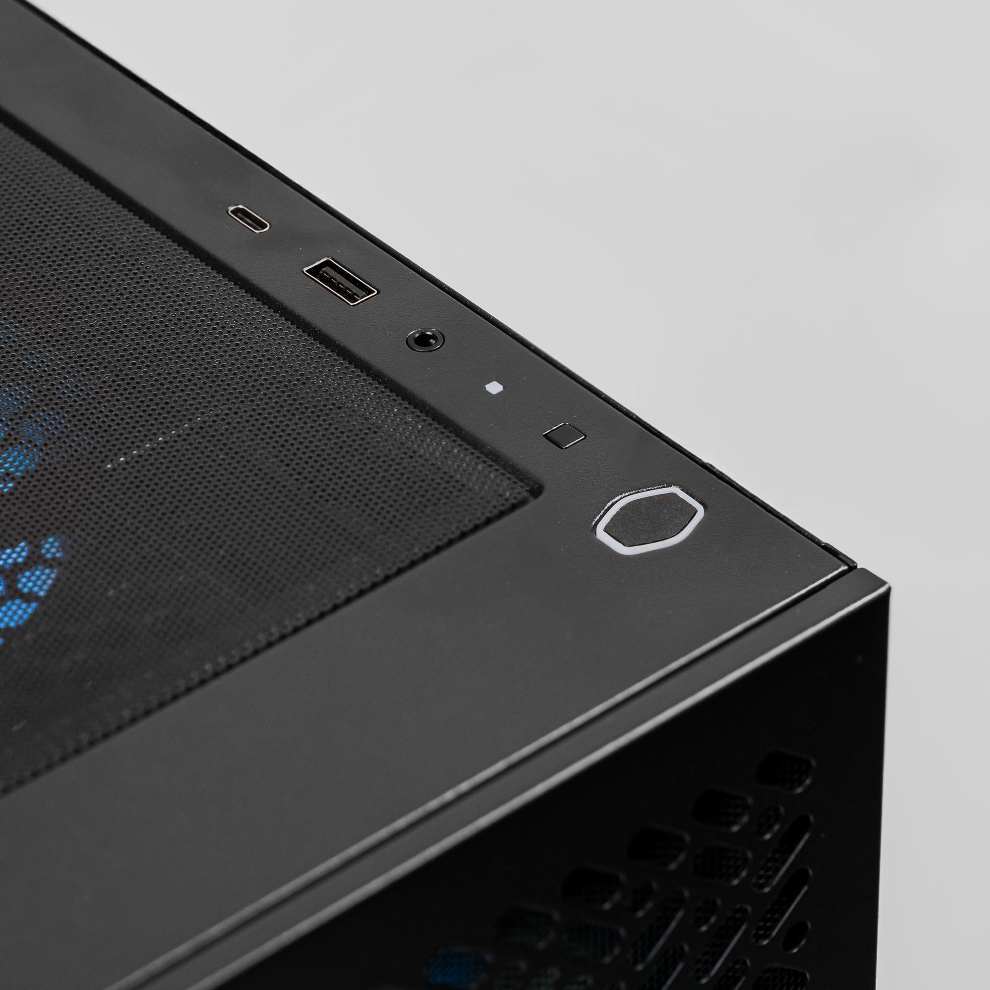 A large main feature product image of EX-DEMO PLE Tidal RTX 5060 Prebuilt Ready To Go Gaming PC