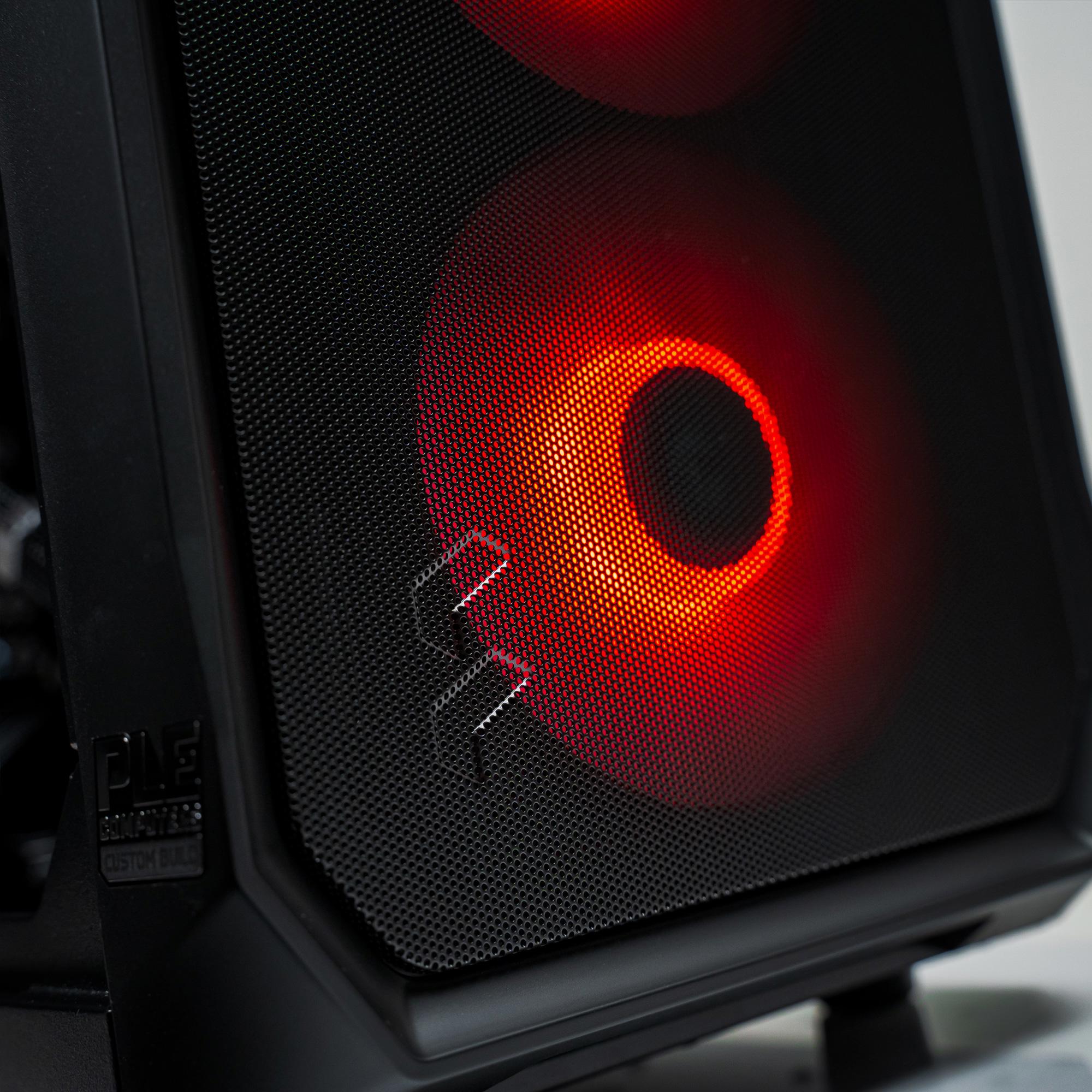 A large main feature product image of EX-DEMO PLE Flare RTX 5070 Ti Prebuilt Ready To Go Gaming PC