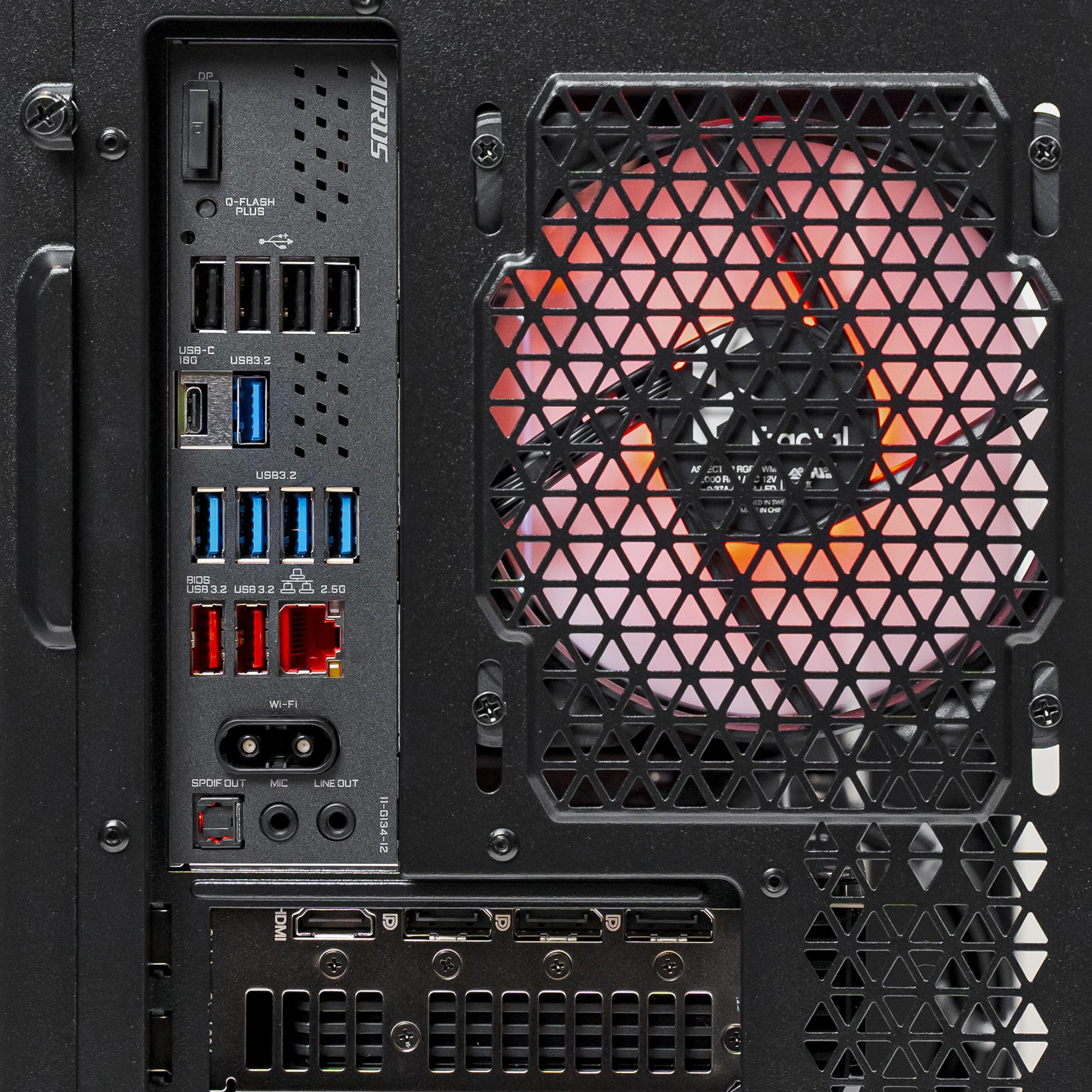 A large main feature product image of EX-DEMO PLE Flare RTX 5070 Ti Prebuilt Ready To Go Gaming PC