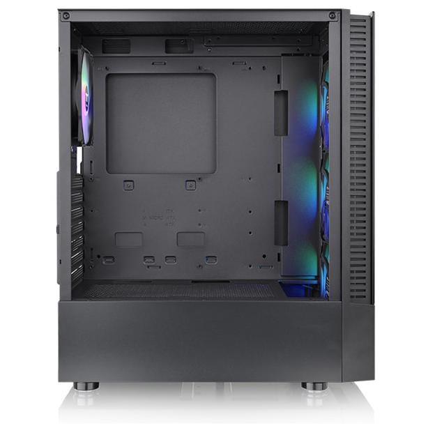 A large main feature product image of EX-DEMO Thermaltake View 200 PLUS - ARGB TG Mid Tower Case (Black)
