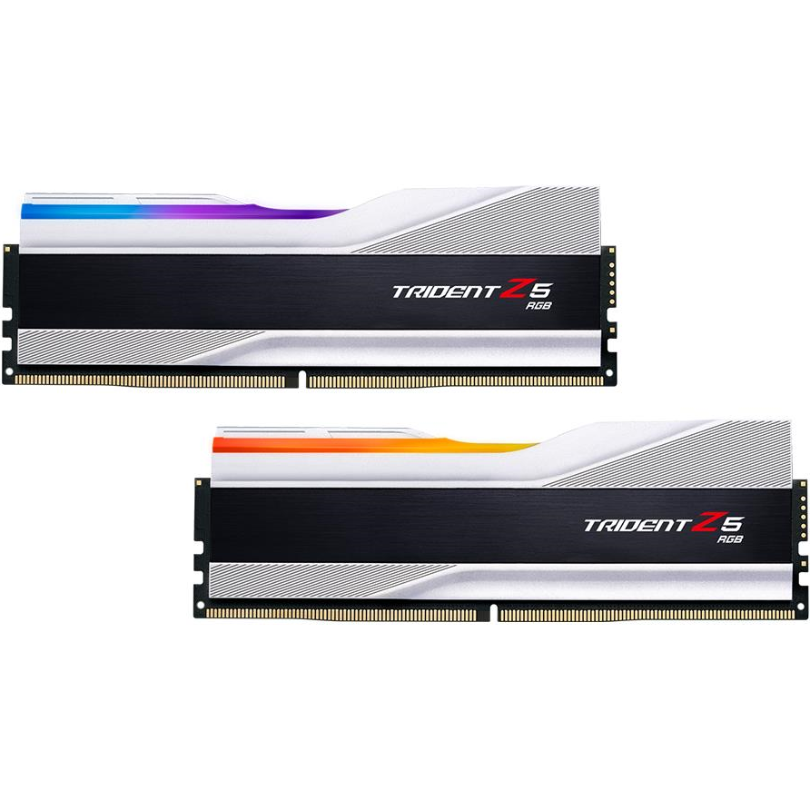 A large main feature product image of EX-DEMO G.Skill Trident Z5 RGB 32GB Kit (2x16GB) DDR5-6000 C36 (Silver)