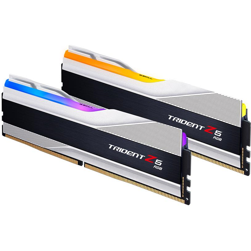 A large main feature product image of EX-DEMO G.Skill Trident Z5 RGB 32GB Kit (2x16GB) DDR5-6000 C36 (Silver)