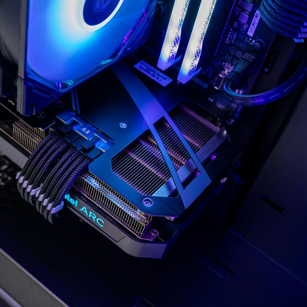 A large main feature product image of EX-DEMO PLE Pop Black A770 Prebuilt Ready To Go Gaming PC