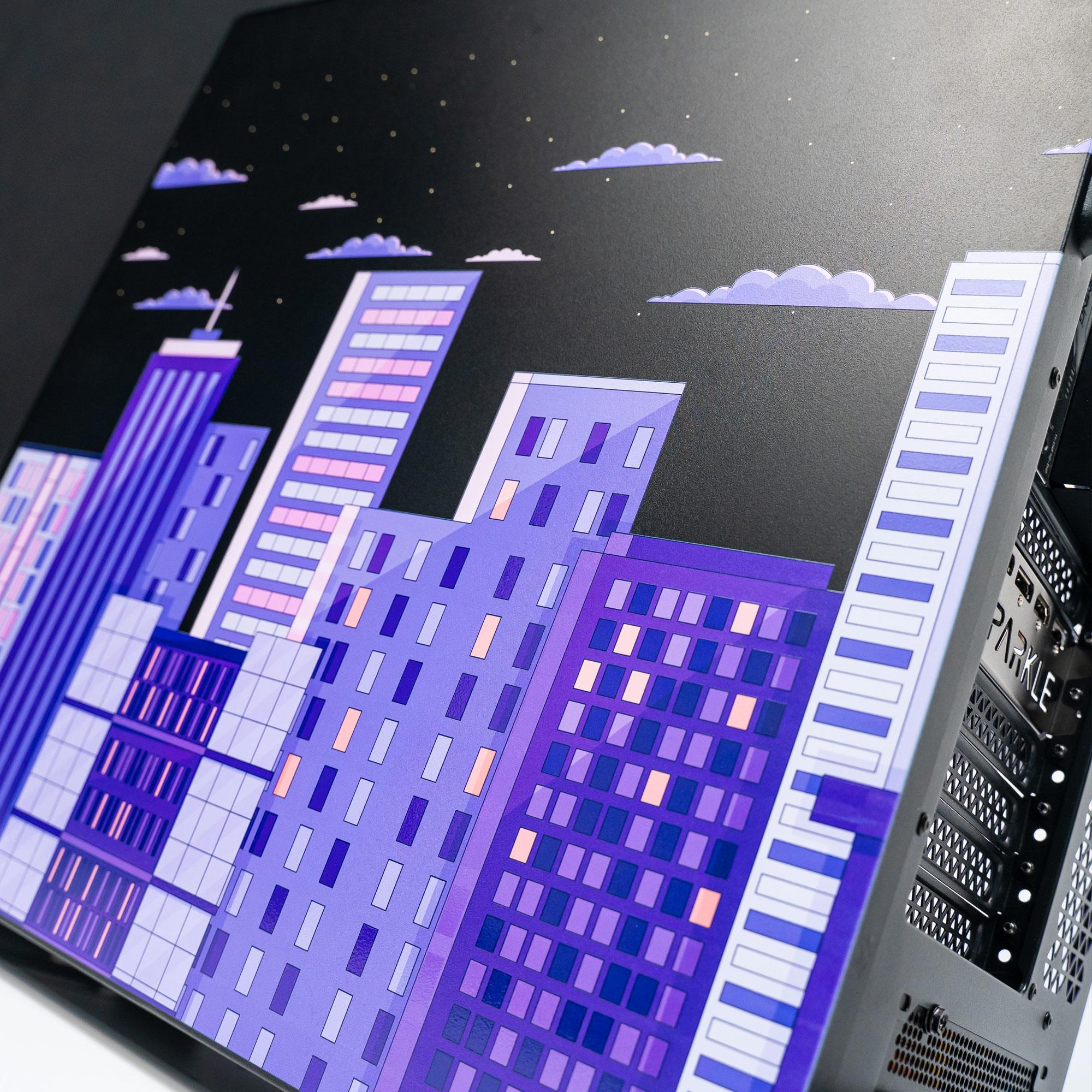 A large main feature product image of EX-DEMO PLE Pop Black A770 Prebuilt Ready To Go Gaming PC