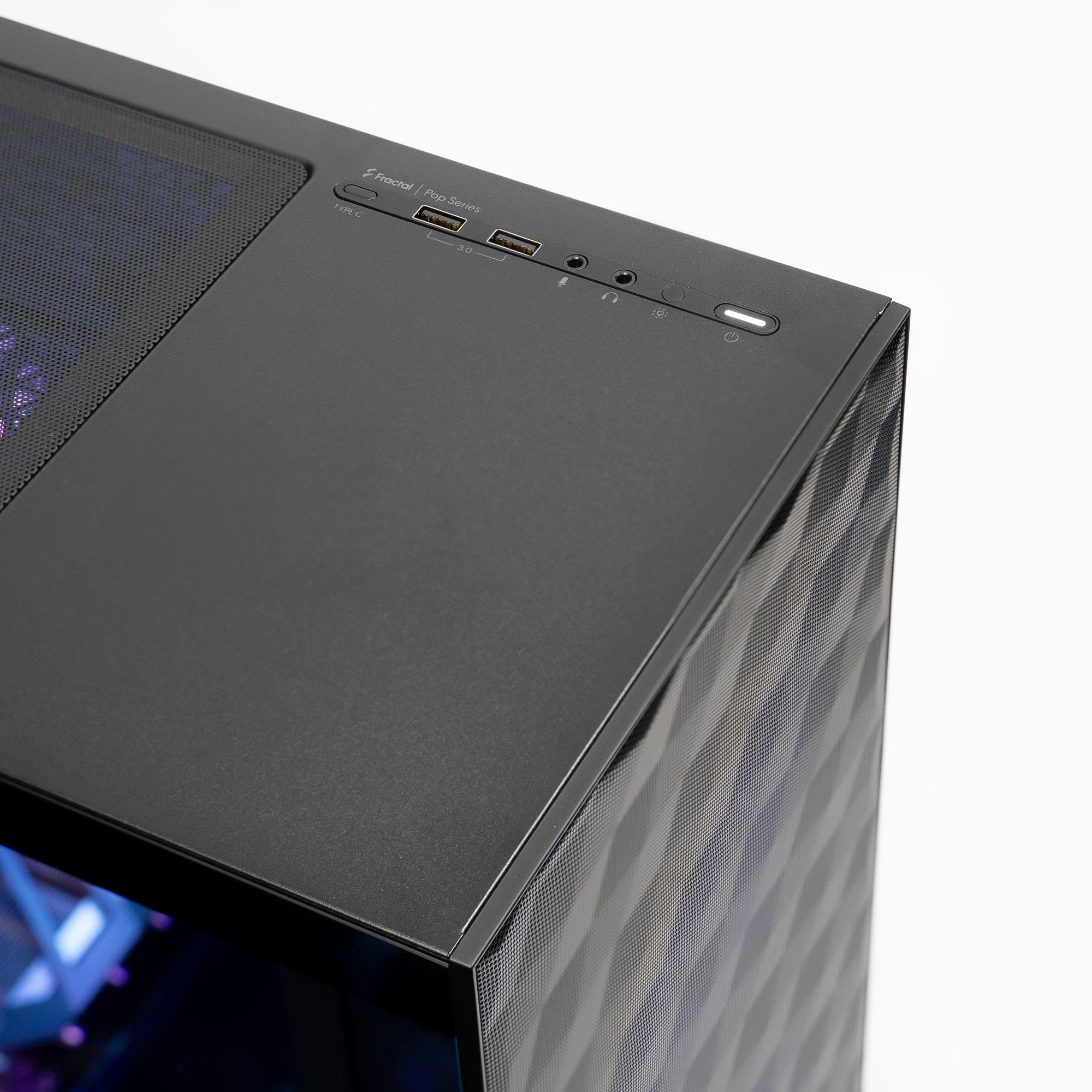A large main feature product image of EX-DEMO PLE Pop Black A770 Prebuilt Ready To Go Gaming PC