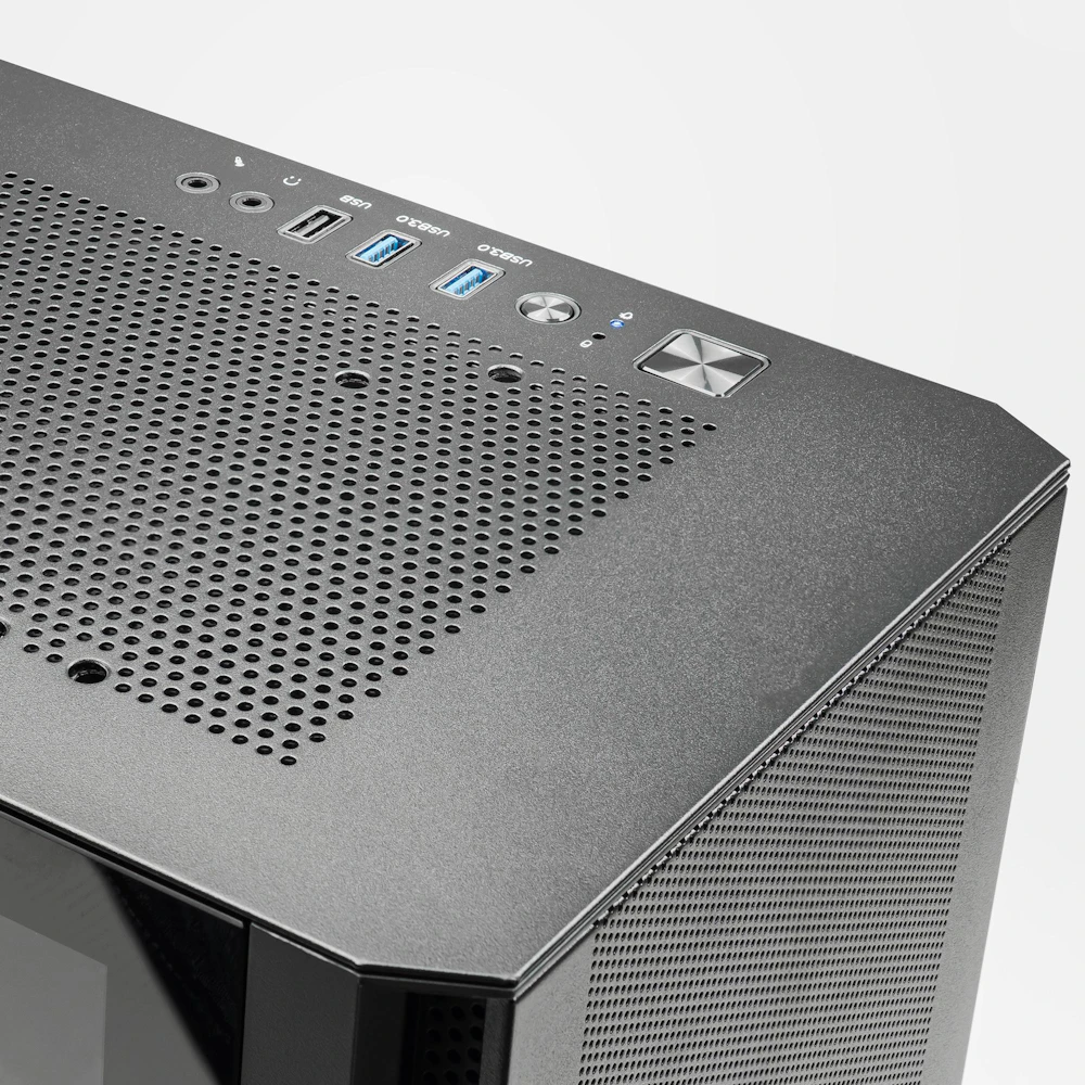 A large main feature product image of PLE Sapphire RTX 5070 Prebuilt Ready To Go Gaming PC