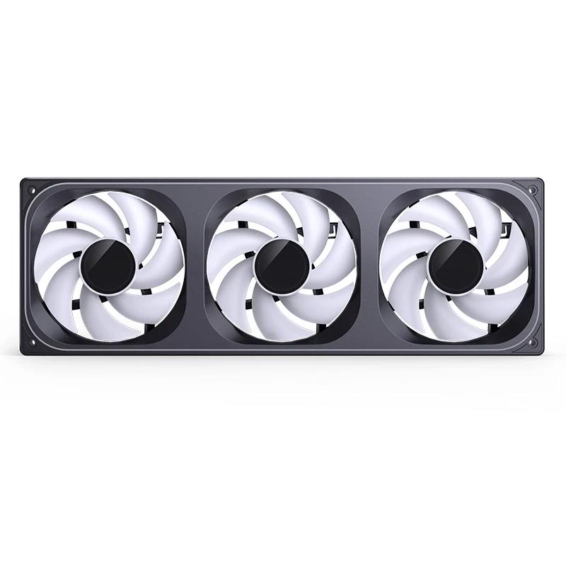 A large main feature product image of Jonsbo ZB-360 ARGB 120x360mm PWM Reverse Blade Triple Fan Module (Black)