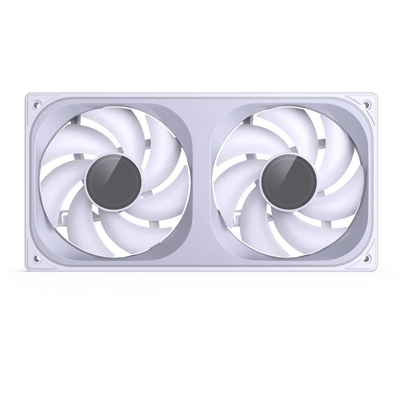A large main feature product image of Jonsbo ZB-240 ARGB 120x240mm PWM Dual Fan Module (White)