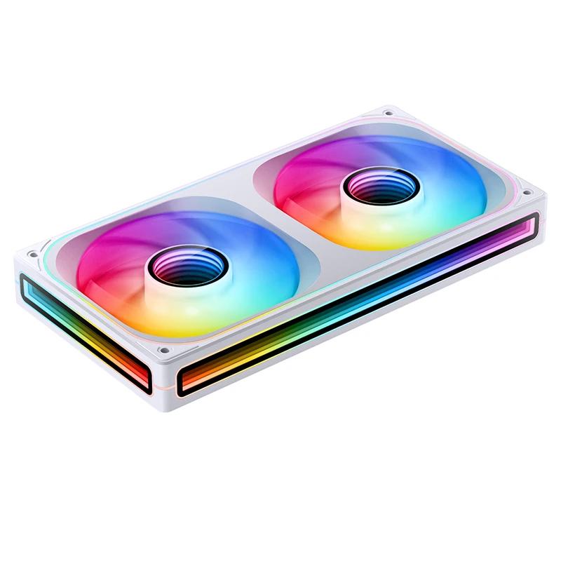 A large main feature product image of Jonsbo ZB-240 ARGB 120x240mm PWM Dual Fan Module (White)