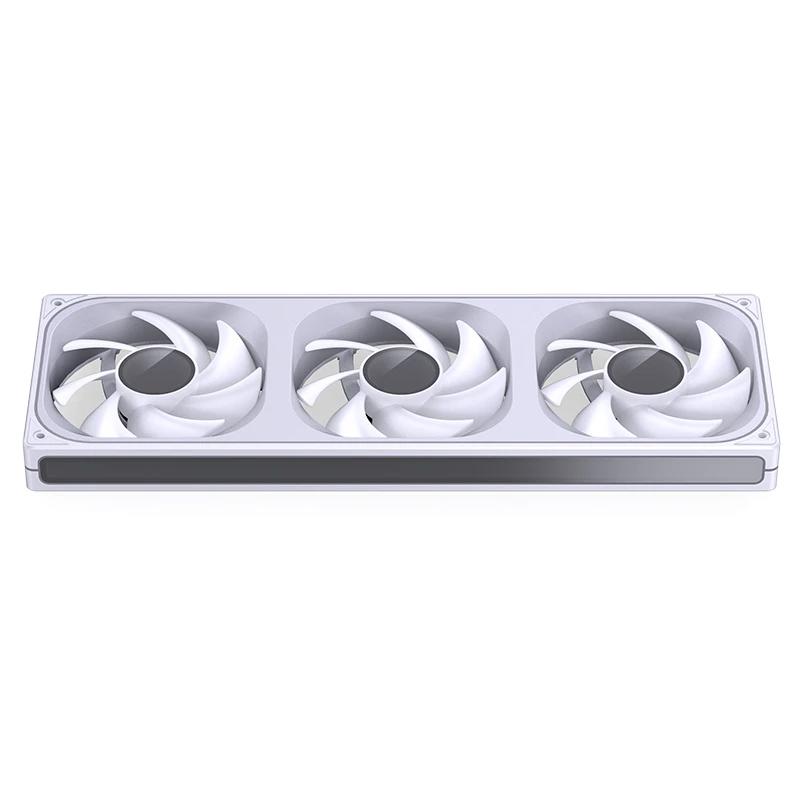 A large main feature product image of Jonsbo ZB-360 ARGB 120x360mm PWM Reverse Blade Triple Fan Module (White)