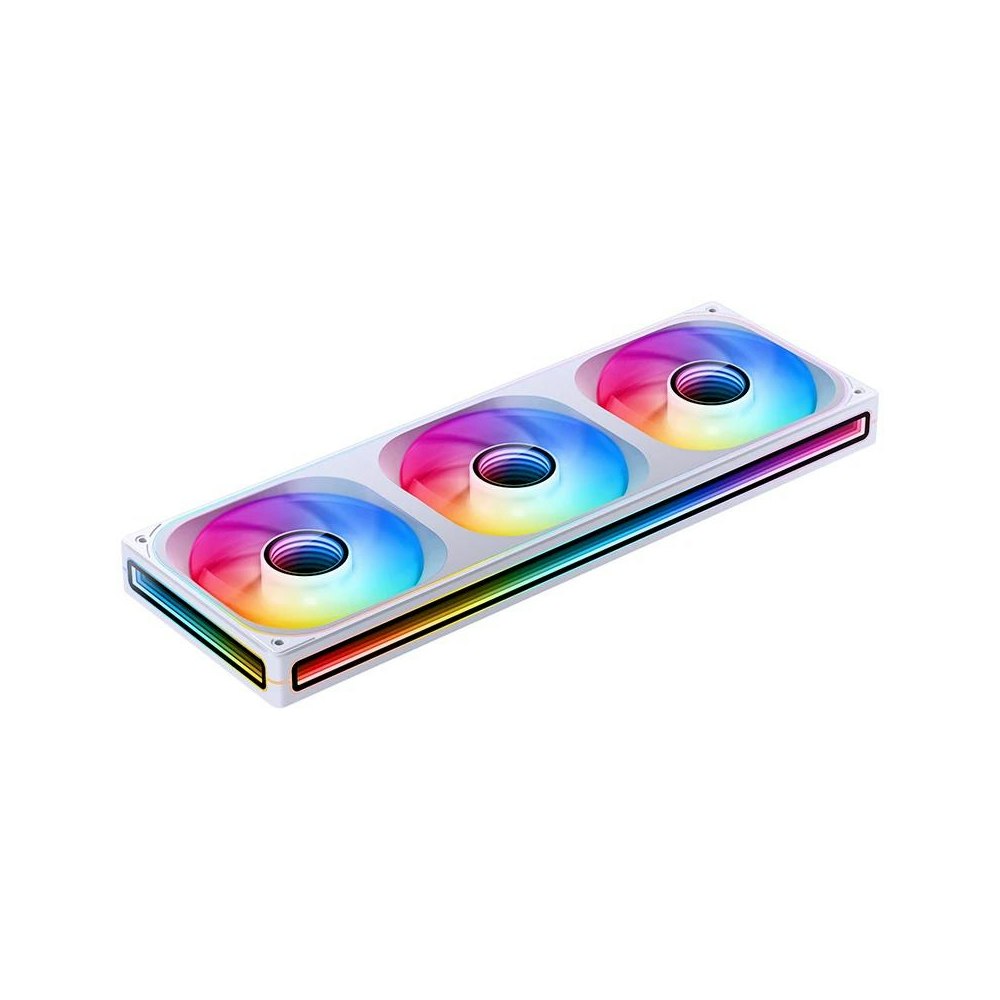 A large main feature product image of Jonsbo ZB-360 ARGB 120x360mm PWM Triple Fan Module (White)