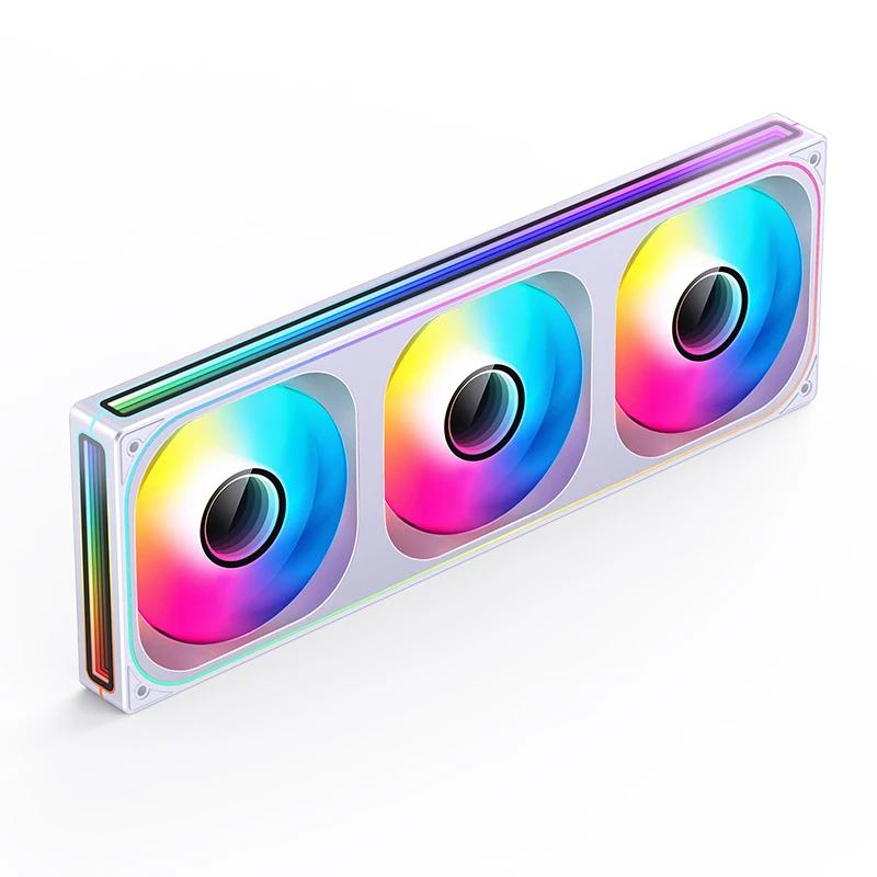 A large main feature product image of Jonsbo ZB-360 ARGB 120x360mm PWM Triple Fan Module (White)