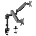 A product image of EX-DEMO Brateck Dual Monitors Pole-Mounted Gas Spring Monitor Arm Fits Most 17"-32"