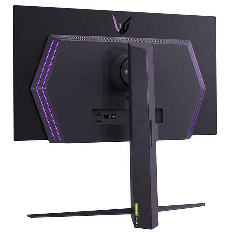 A large main feature product image of EX-DEMO LG UltraGear OLED 27GR95QE-B 27" 1440p 240Hz Monitor