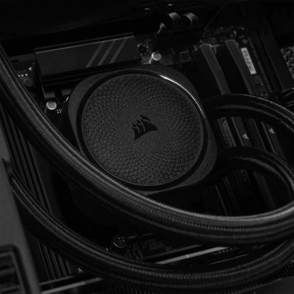 A large main feature product image of PLE Blackout RTX 5080 Prebuilt Ready To Go Gaming PC