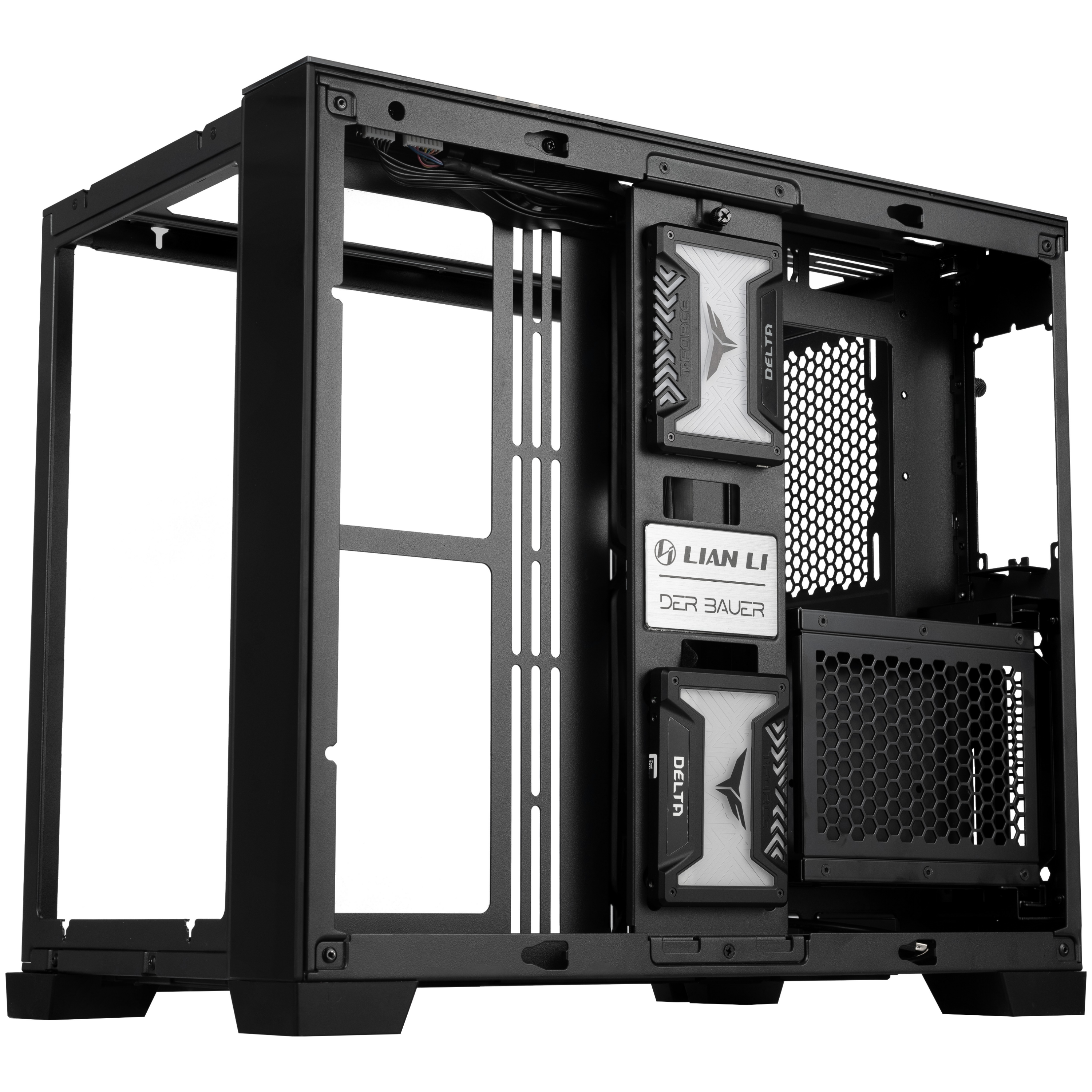 A large main feature product image of EX-DEMO Lian Li O11 Dynamic Mini - Compact Mid Tower ATX Case (Black)