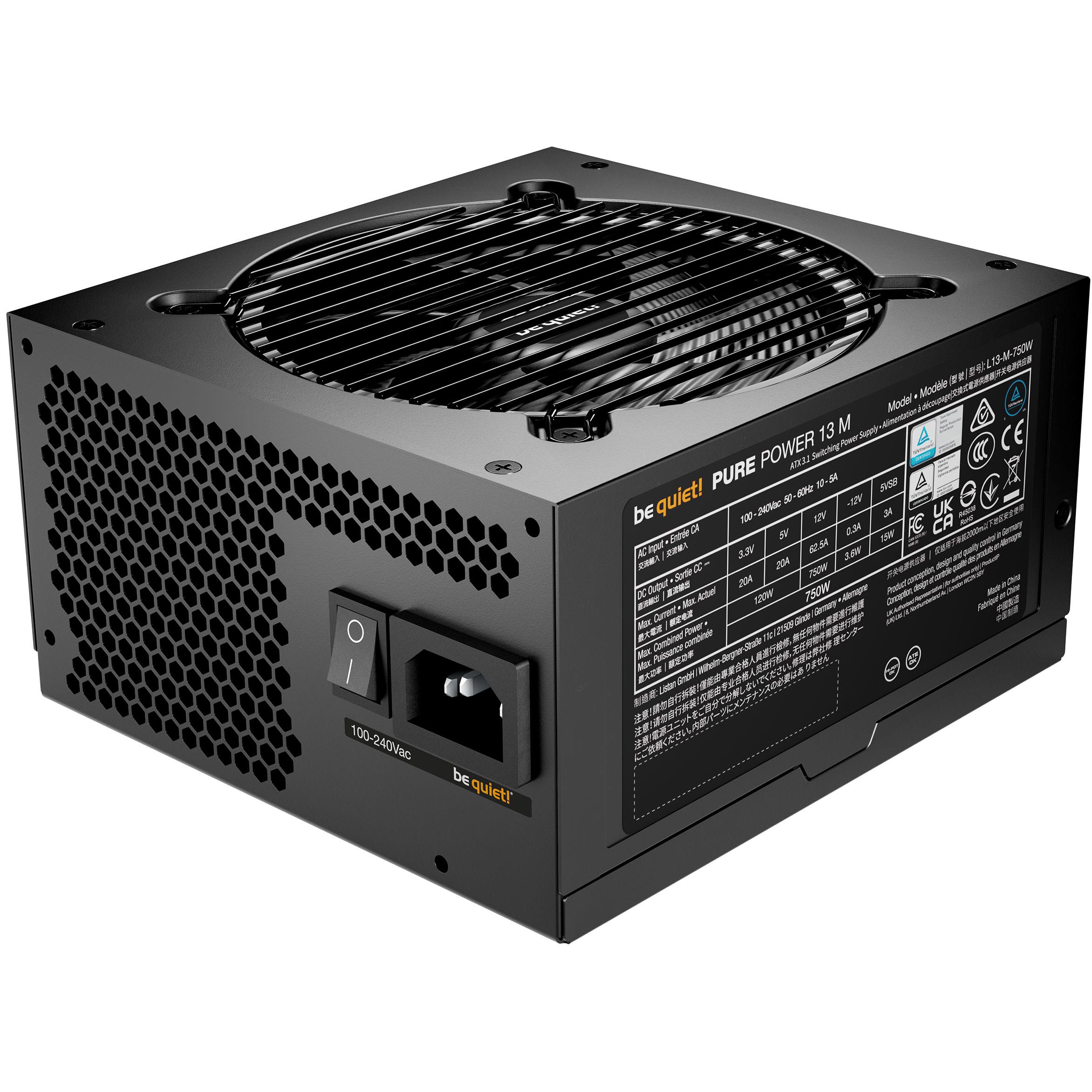 A large main feature product image of EX-DEMO be quiet! PURE POWER 13 M 750W Gold PCIe 5.1 ATX 3.1 Modular PSU