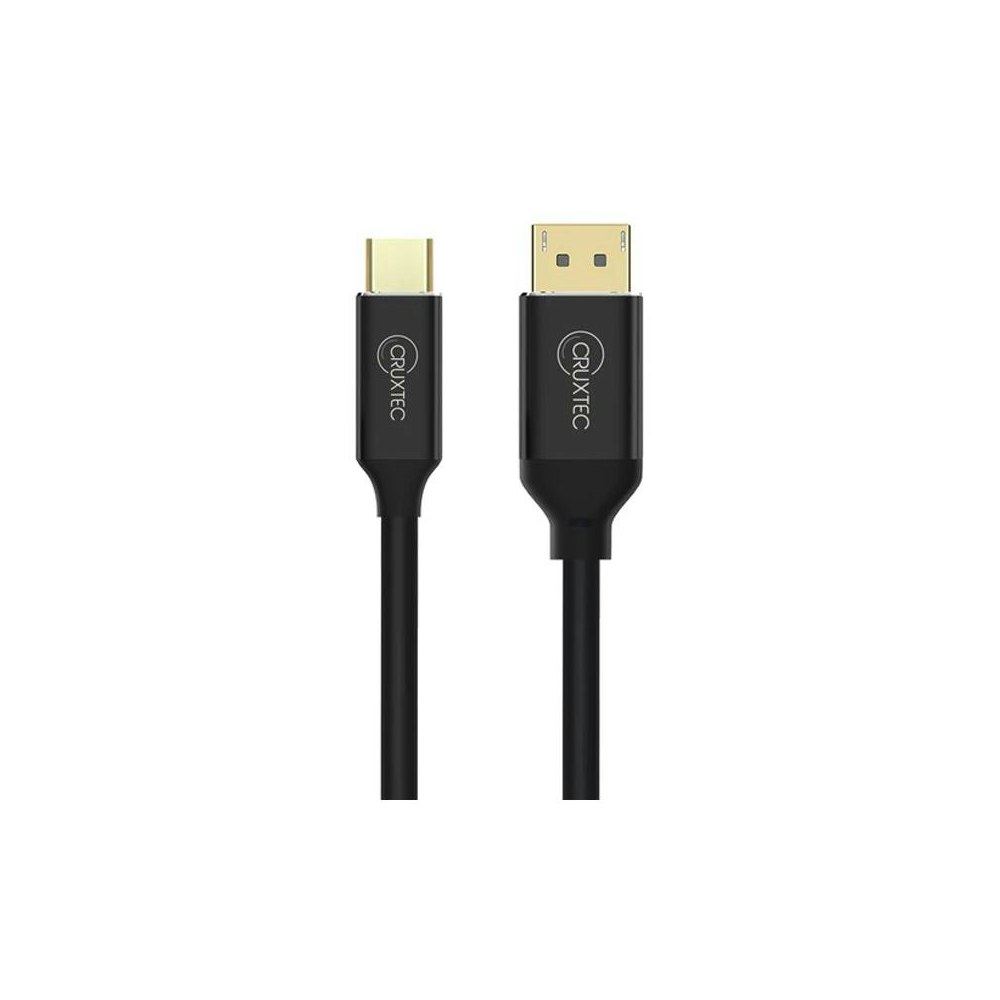 A large main feature product image of Cruxtec USB-C Male to Displayport V1.4 Male Cable - 2m