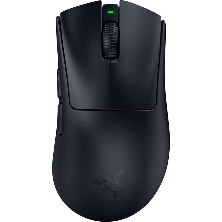 A large main feature product image of EX-DEMO Razer DeathAdder V4 Pro - Wireless Lightweight Ergonomic eSports Mouse (Black)