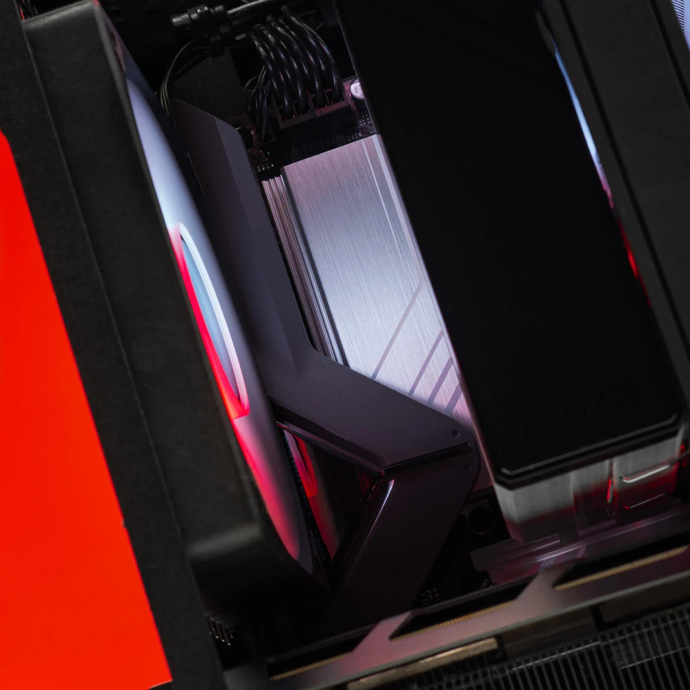A large main feature product image of PLE Forge RTX 5070 Ti Prebuilt Ready To Go Gaming PC