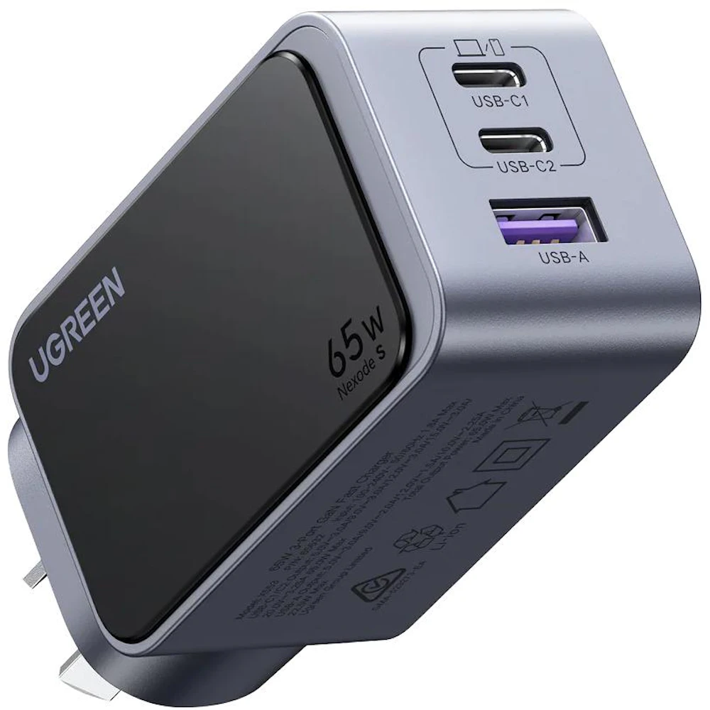 UGREEN Nexode S 65W USB Type-C PD GaN 3-Port Wall Charger